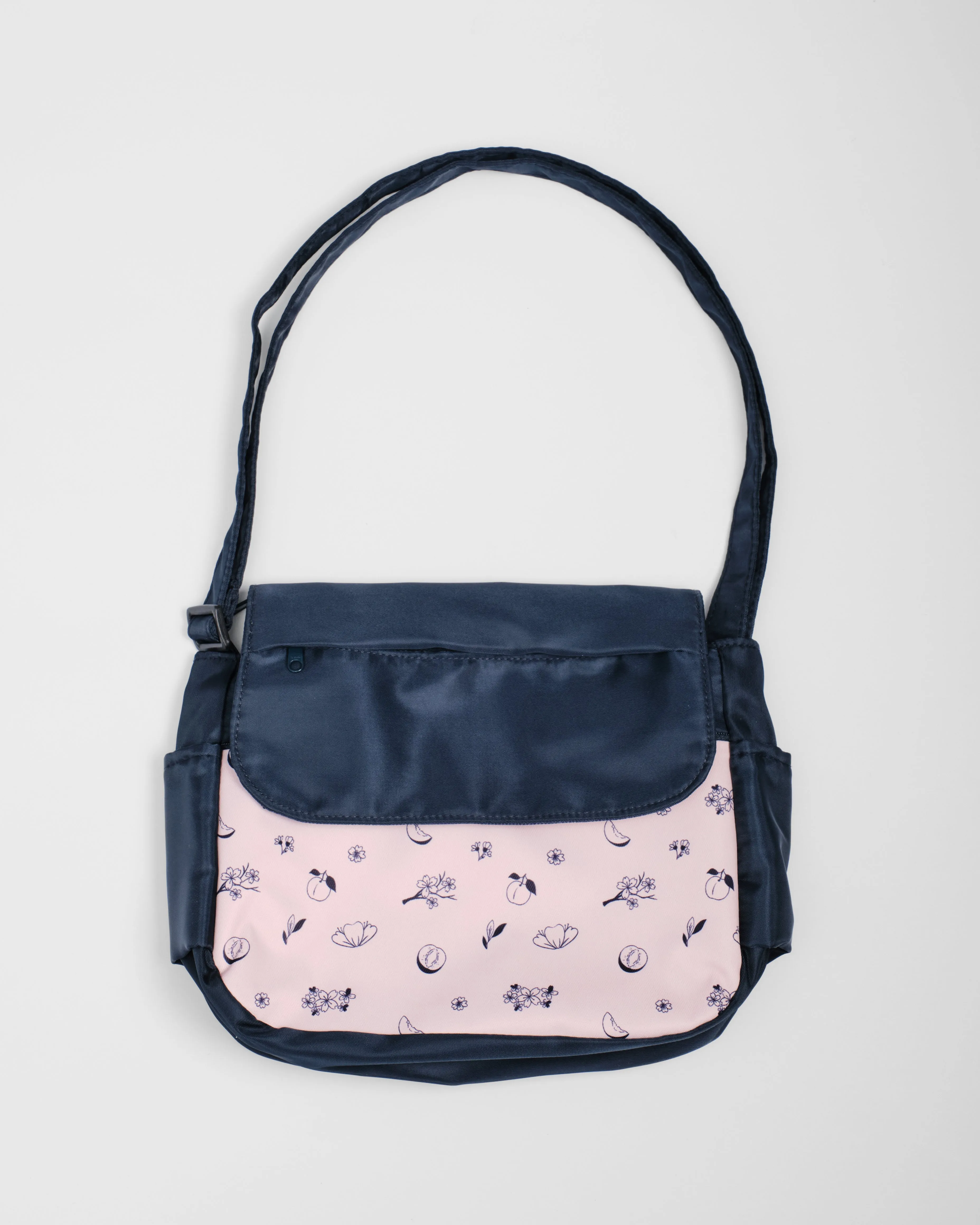 Plum Blossoms Navy Multi-Carry Crossbody Bag