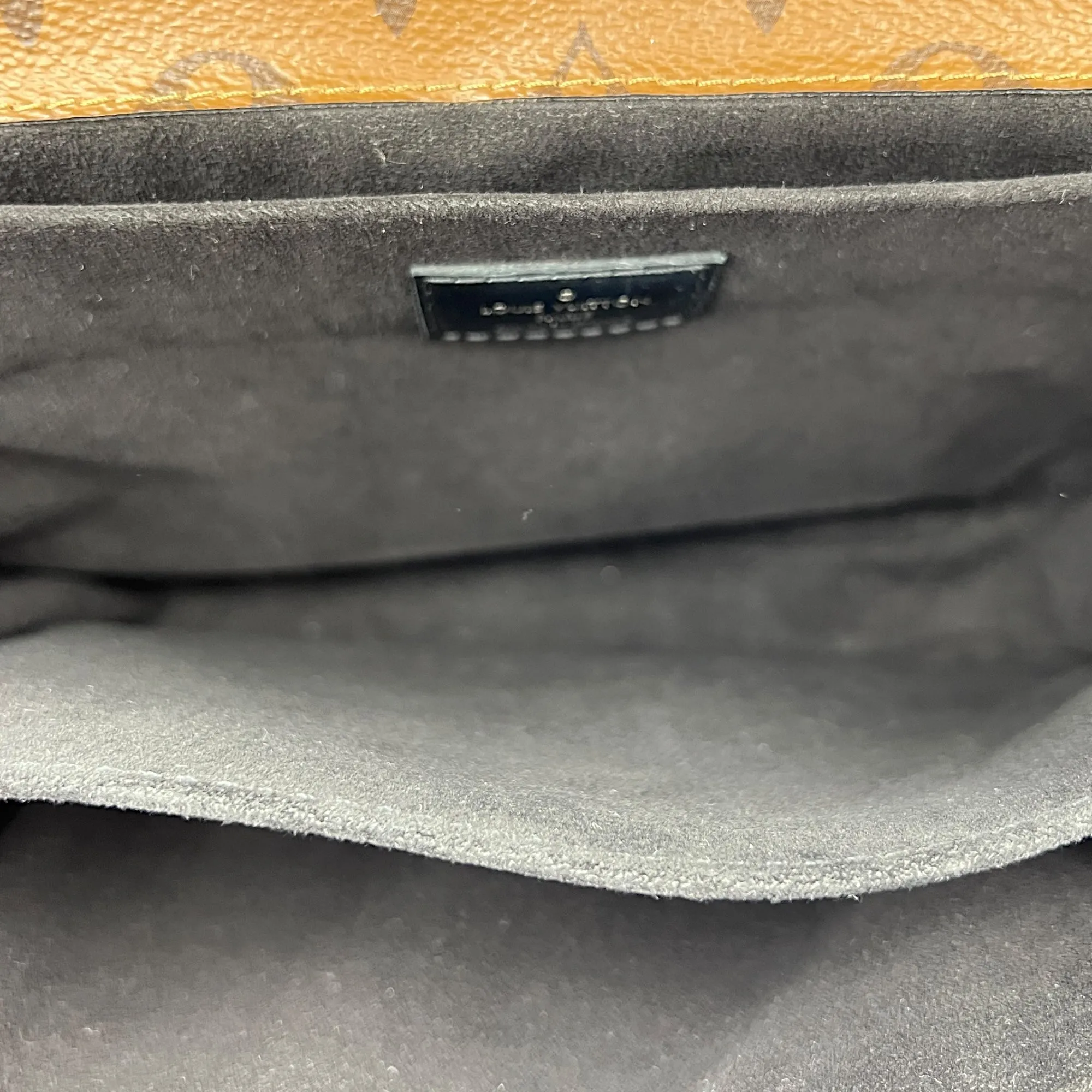 Pochette Metis Crossbody Bag Brown in Monogram Coated Canvas, Gold hardware