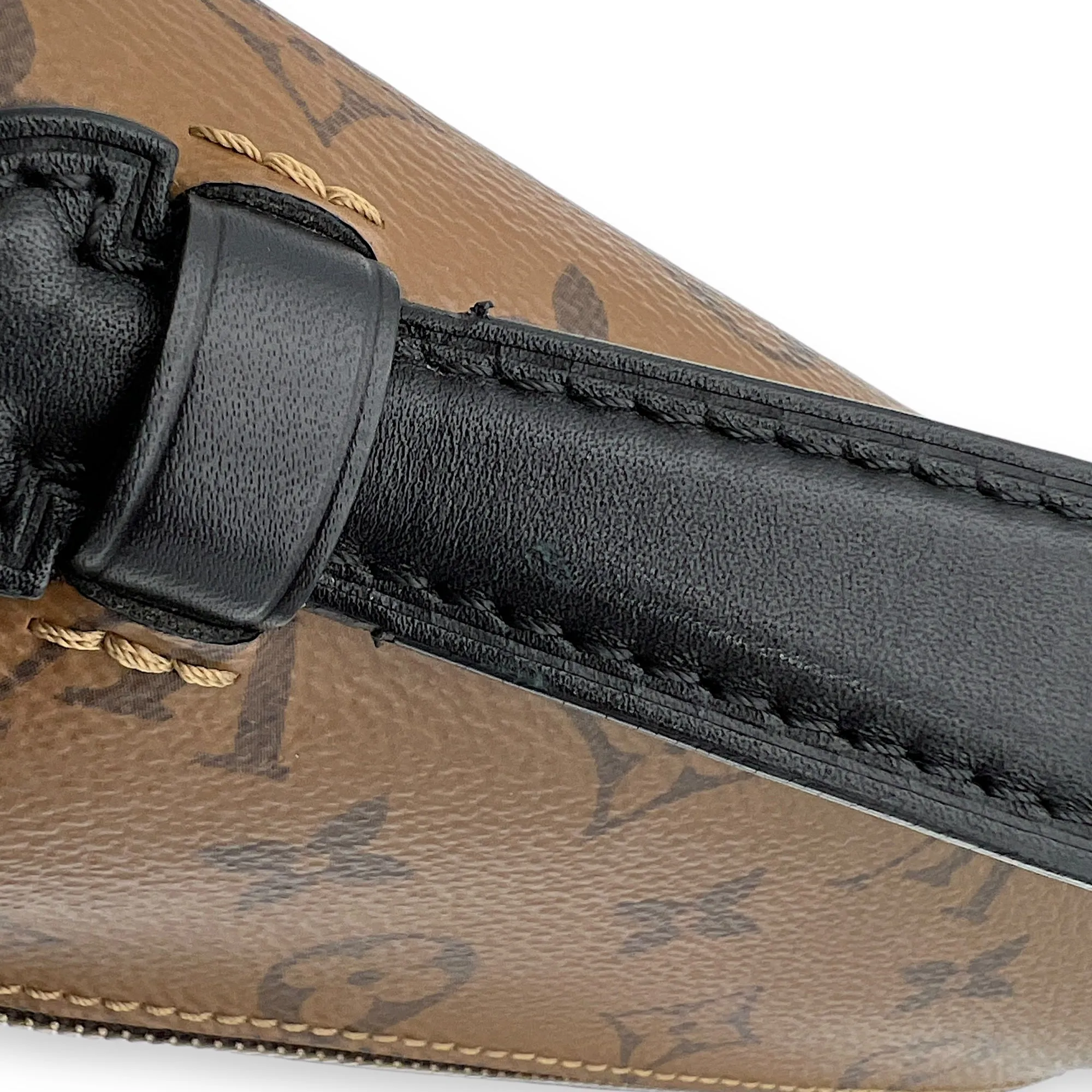 Pochette Metis Crossbody Bag Brown in Monogram Coated Canvas, Gold hardware