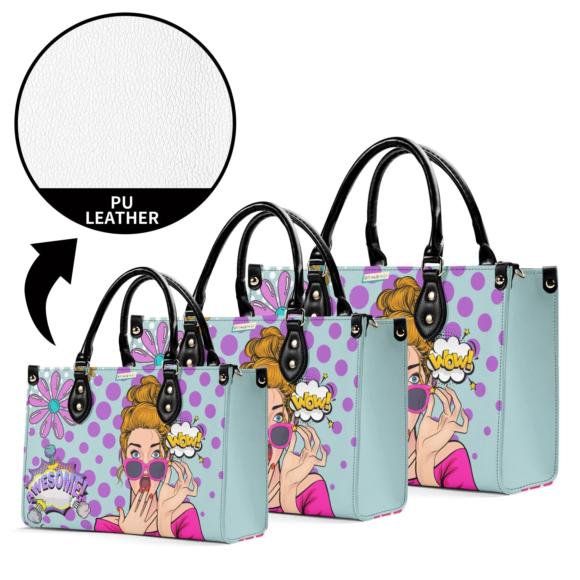Pop Art Funky Fun Retro Reversible Handbag, Shoulder Bag