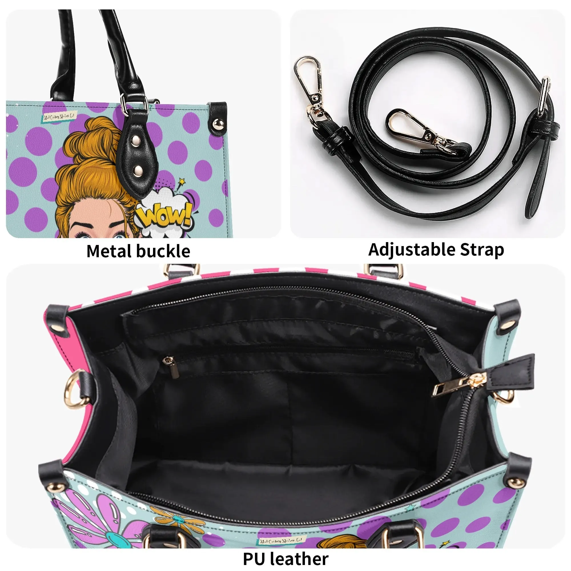 Pop Art Funky Fun Retro Reversible Handbag, Shoulder Bag