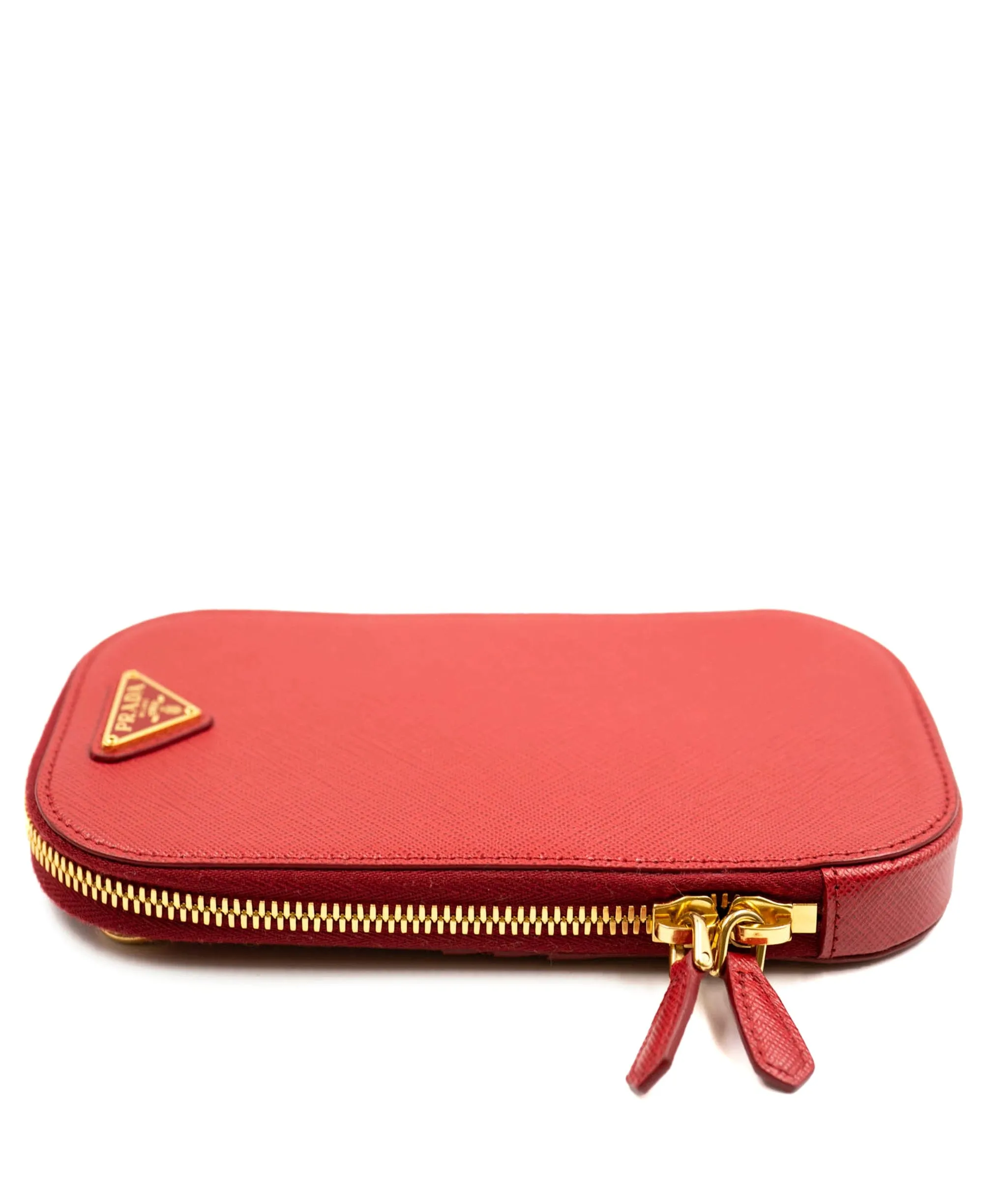 Prada Red Leather Saffiano Mini-bag Crossbody Bag - AWL4158