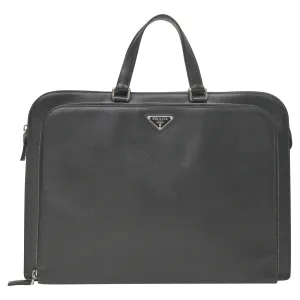 Prada Travel Briefcase in Black Leather