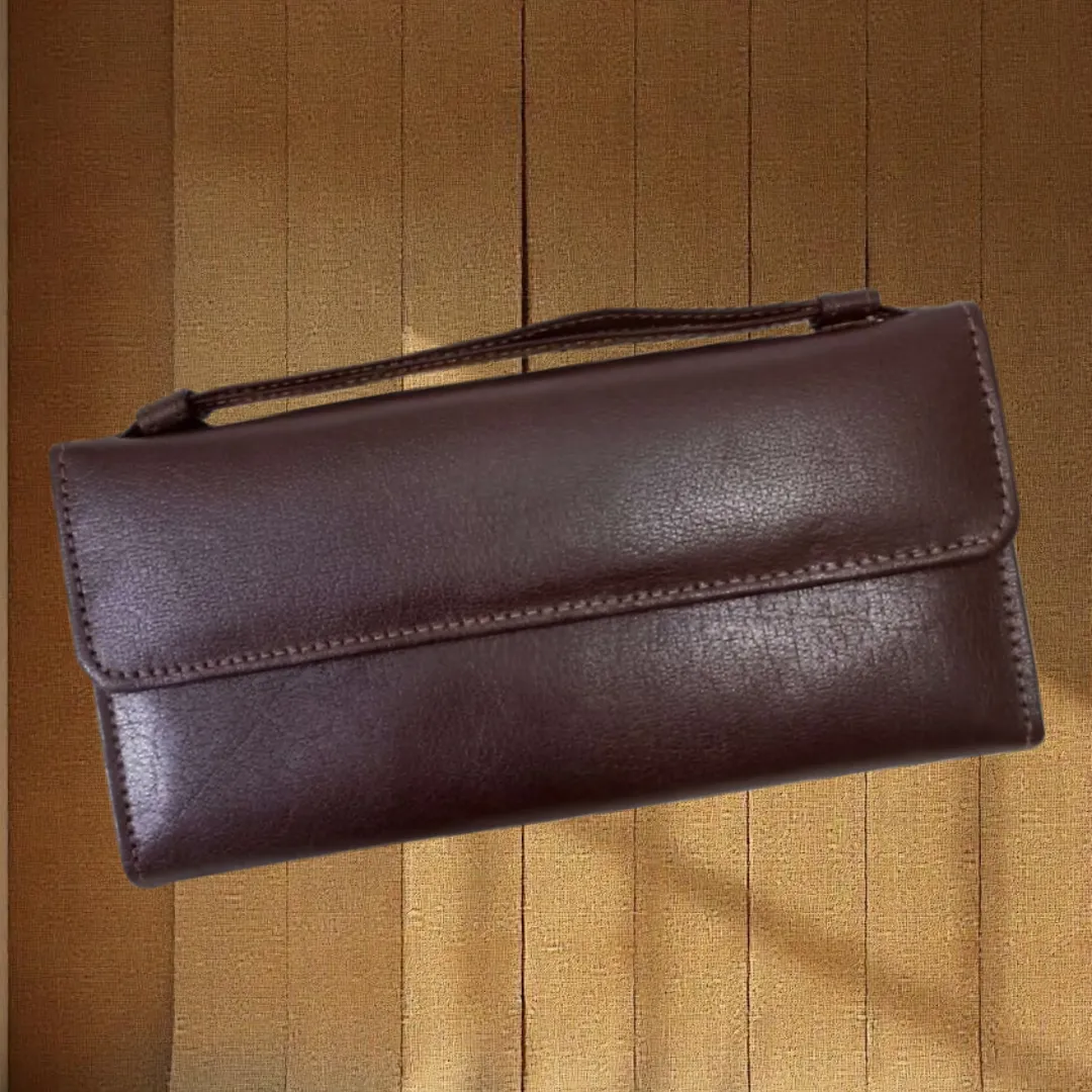 Premium Leather Clutches for Women - Brown