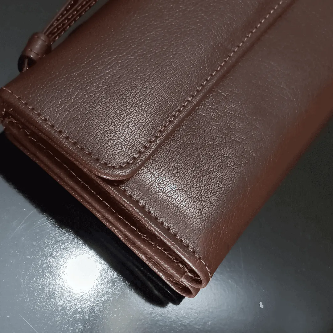 Premium Leather Clutches for Women - Brown
