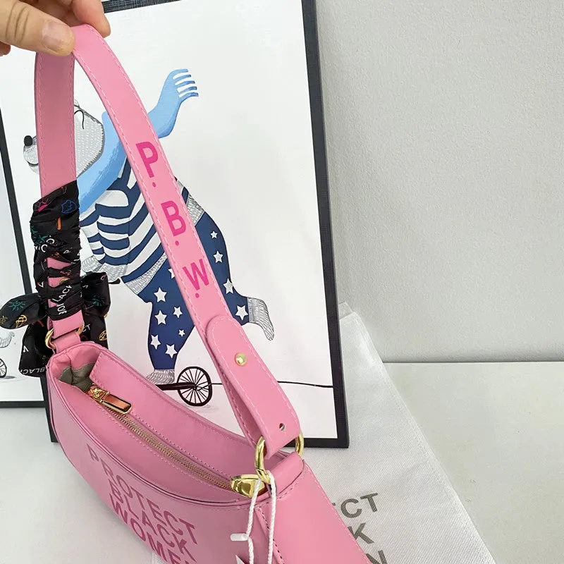 Print Letter Bag Shoulder Bag Underarm Bag（AB2097）