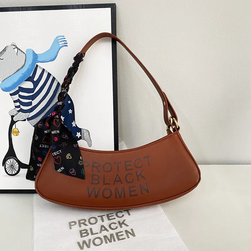 Print Letter Bag Shoulder Bag Underarm Bag（AB2097）