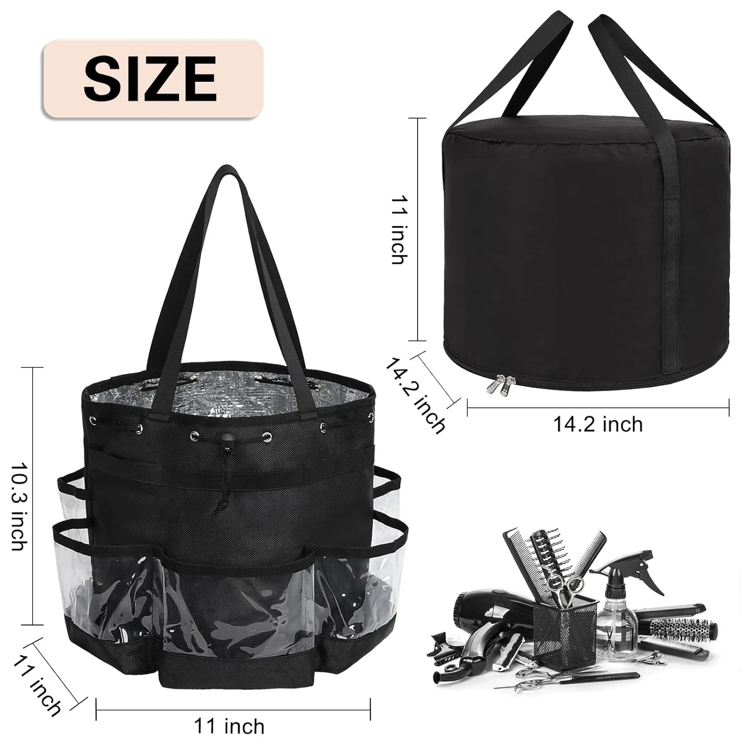 Professional Hair Tools Travel Bag with Heat Resistant Lining and Divider