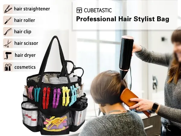 Professional Hair Tools Travel Bag with Heat Resistant Lining and Divider
