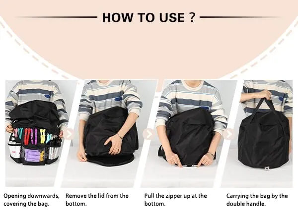 Professional Hair Tools Travel Bag with Heat Resistant Lining and Divider
