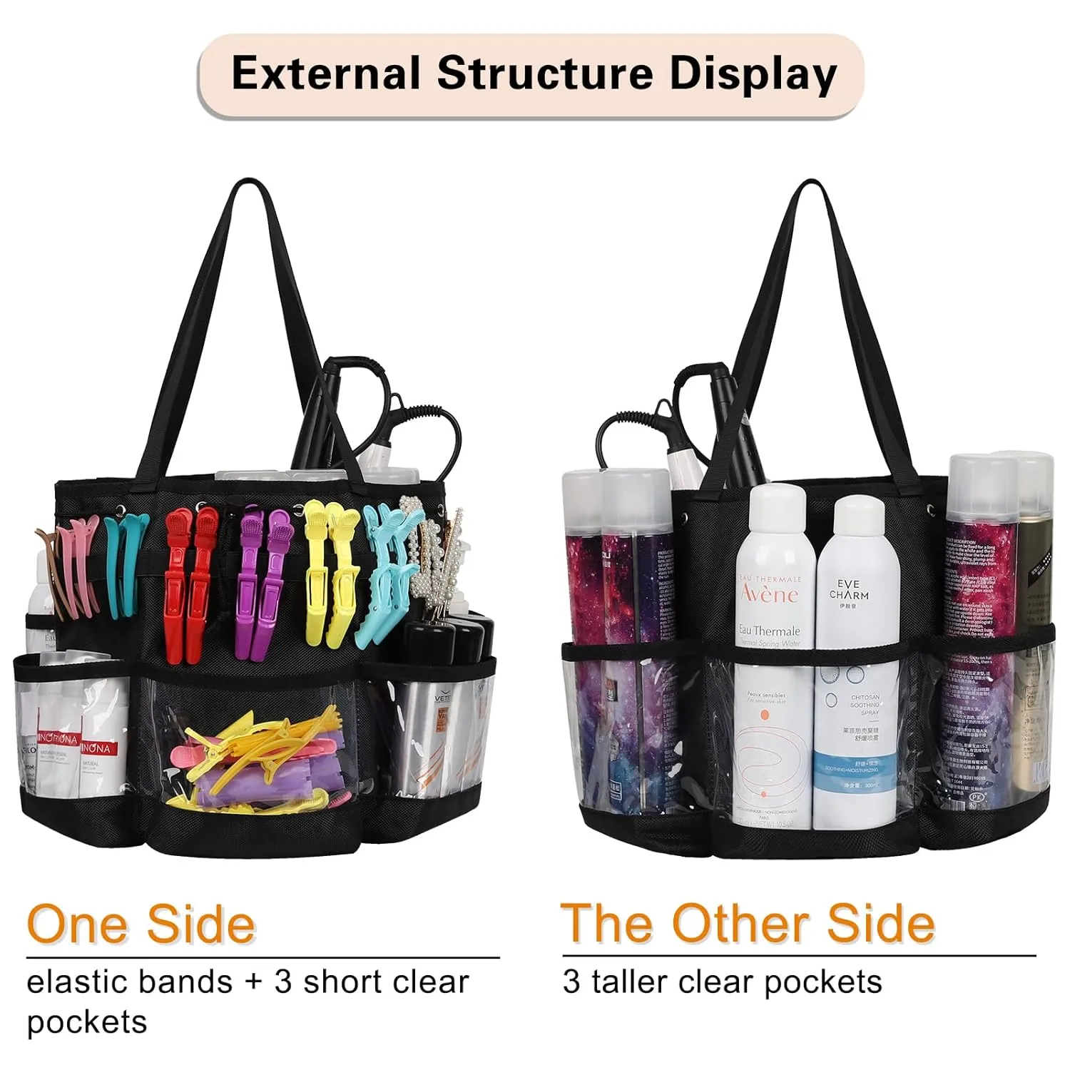 Professional Hair Tools Travel Bag with Heat Resistant Lining and Divider