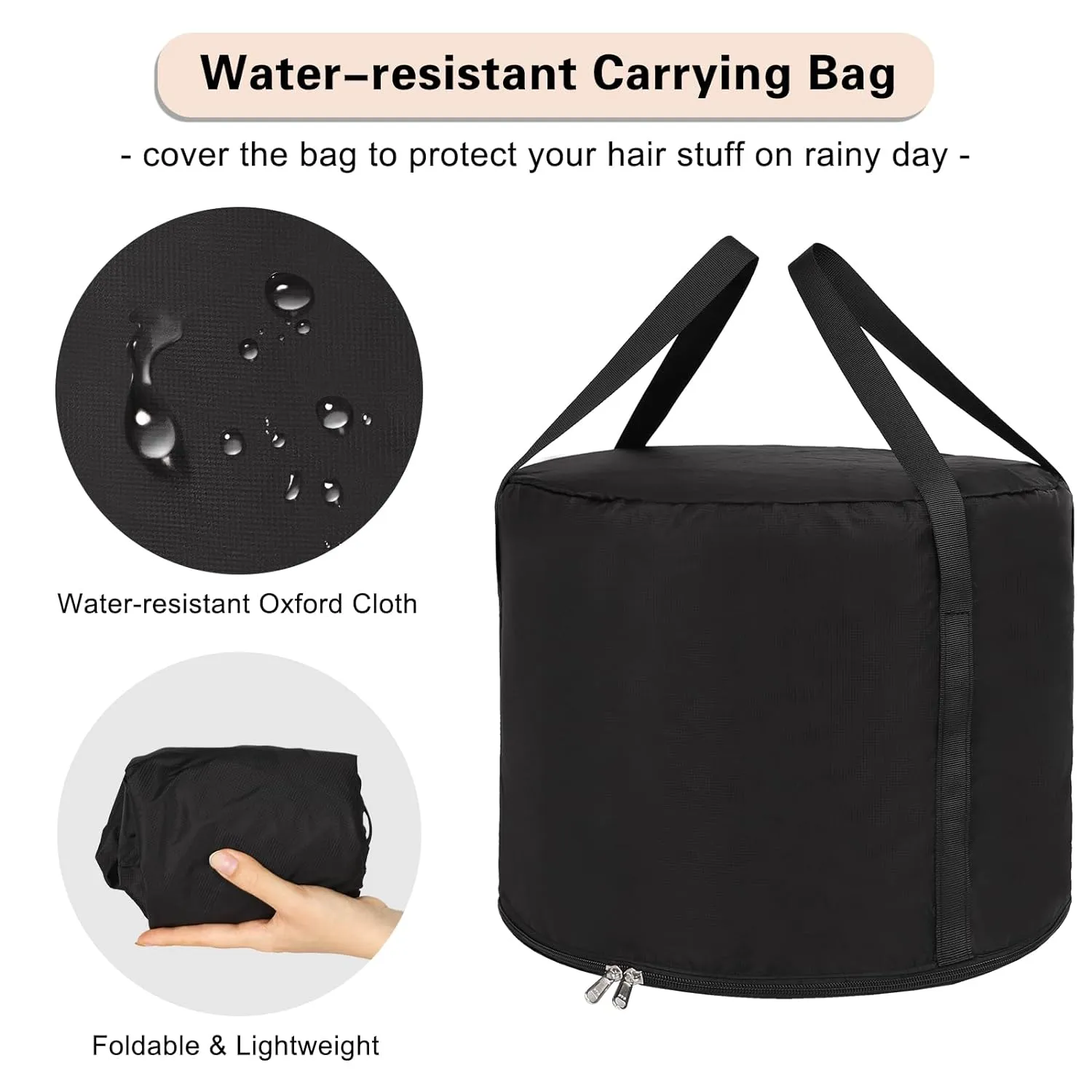 Professional Hair Tools Travel Bag with Heat Resistant Lining and Divider