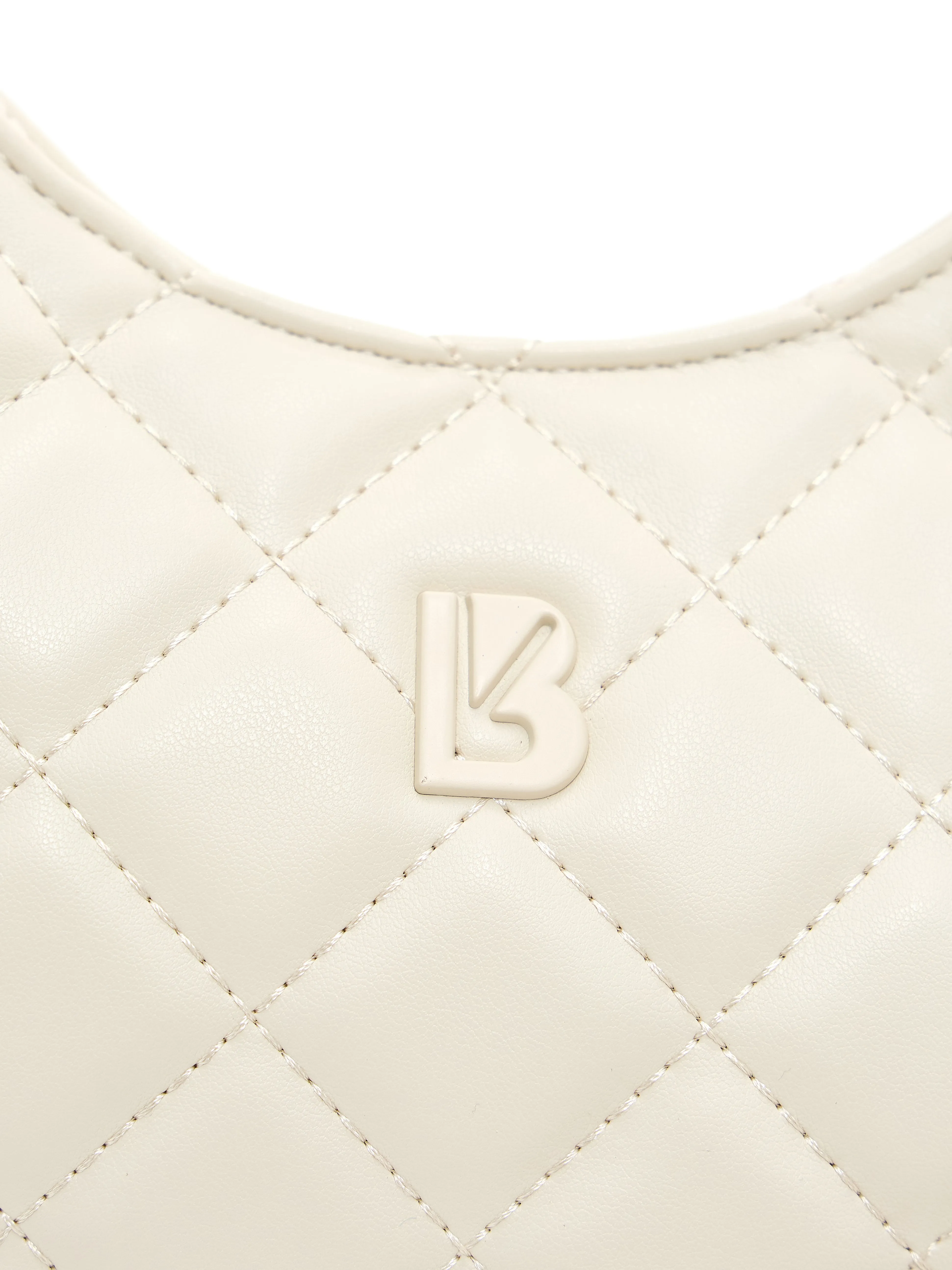 Quilted Crossbody Purse - Bone