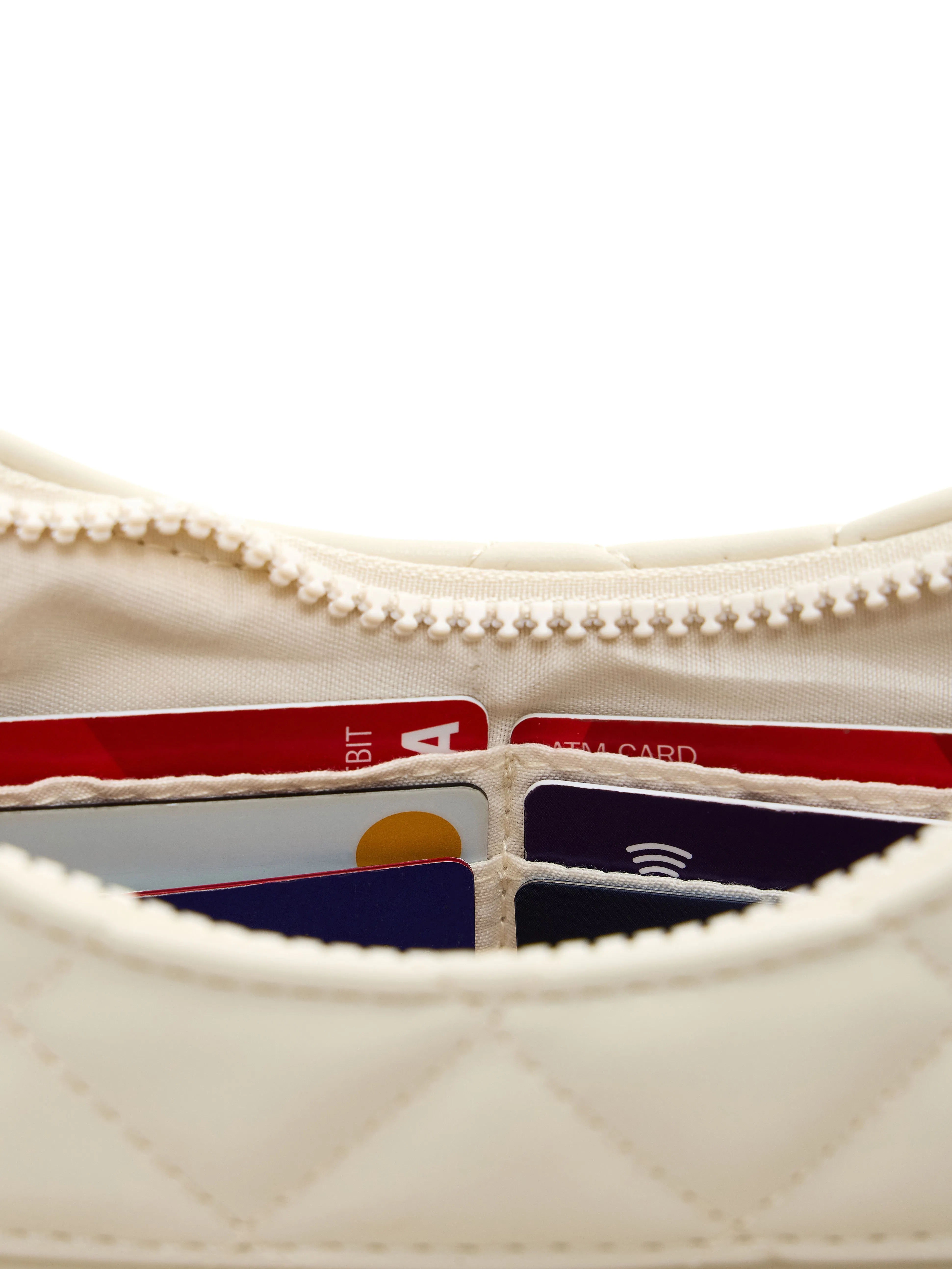 Quilted Crossbody Purse - Bone