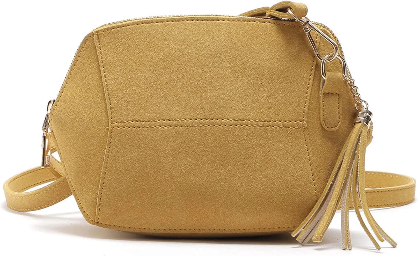 Quilted Crossbody Purses for Women Crossbody Purses and Handbags Lightweight Pocketbook Travel Bag with Zipper(Yellow)