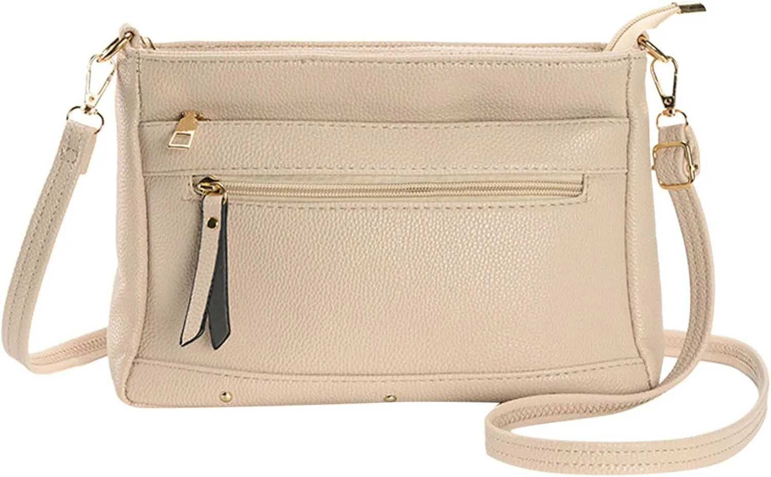 Quilted Crossbody Purses for Women Genuine Leather Crossbody Bags for Women Carry Options for Work and Daily Use(Beige)