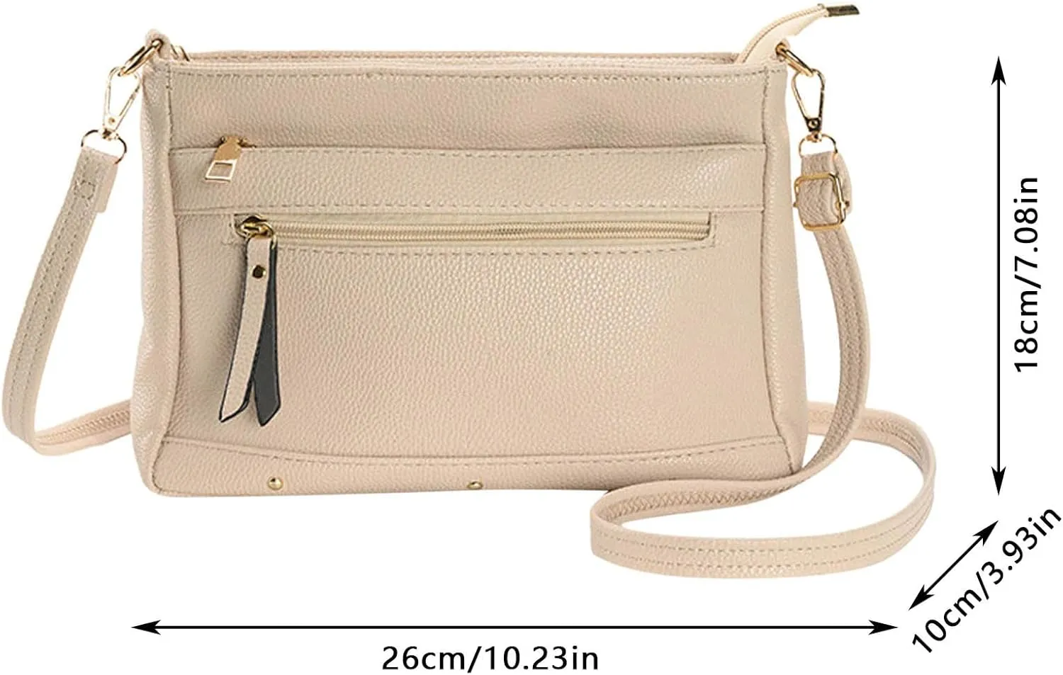 Quilted Crossbody Purses for Women Genuine Leather Crossbody Bags for Women Carry Options for Work and Daily Use(Beige)