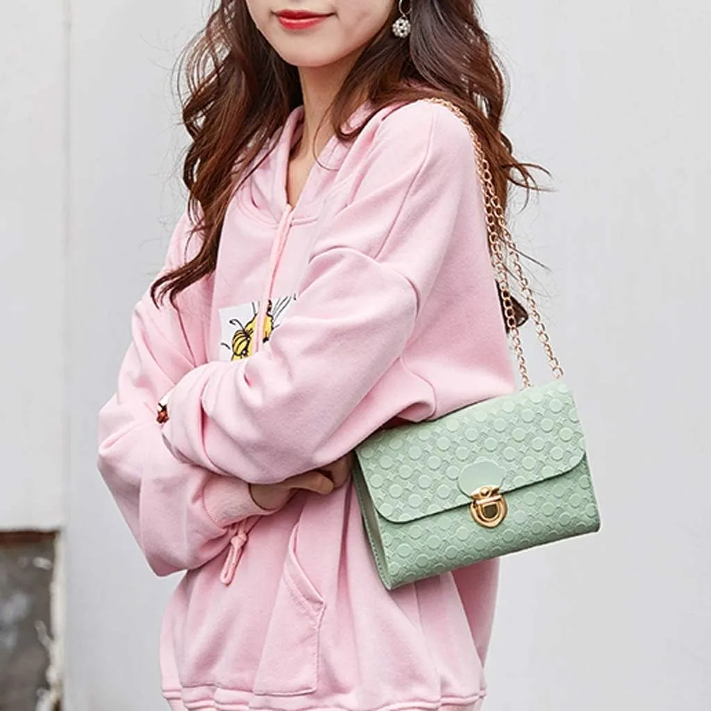 Quilted Crossbody Purses for Women Lightweight Quilted Leather Handbags for Women Retro Clutch Underarm Purse(Green)