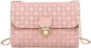 Quilted Crossbody Purses for Women Lightweight Quilted Leather Handbags for Women Retro Clutch Underarm Purse(One Size)