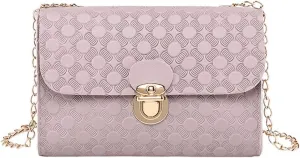 Quilted Crossbody Purses for Women Lightweight Quilted Leather Handbags for Women Retro Clutch Underarm Purse(Purple)