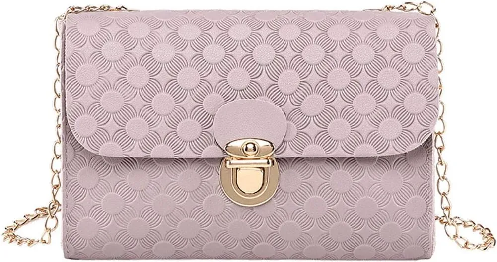 Quilted Crossbody Purses for Women Lightweight Quilted Leather Handbags for Women Retro Clutch Underarm Purse(Purple)
