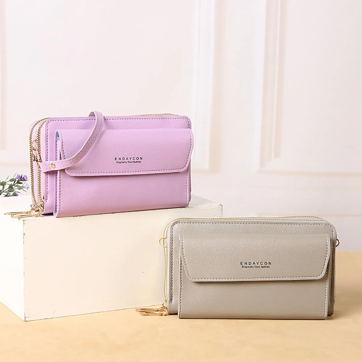 Quilted Crossbody Purses for Women Stadium Crossbody Messenger Bags for Concerts Sporting Events Gifts for Mom(Purple)