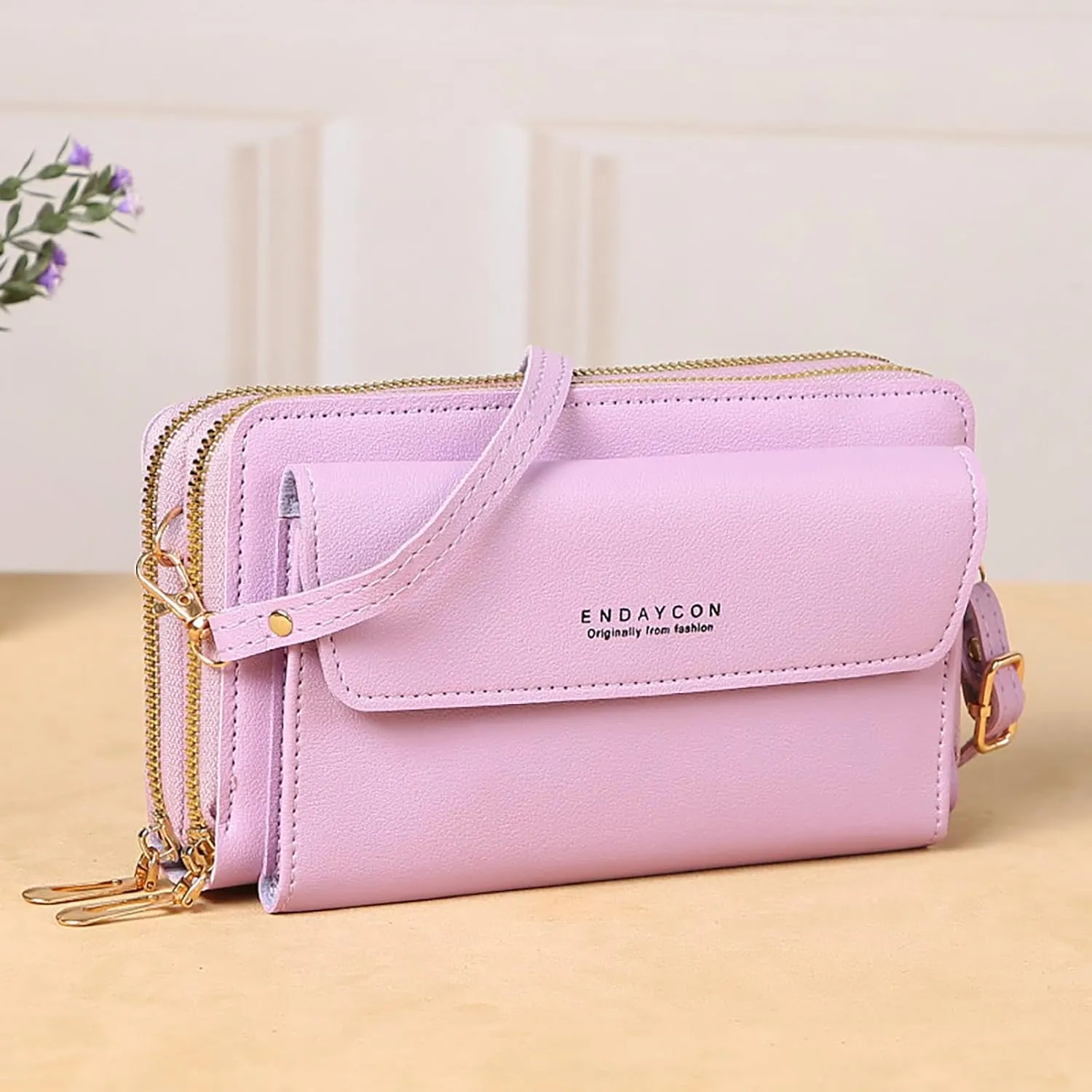 Quilted Crossbody Purses for Women Stadium Crossbody Messenger Bags for Concerts Sporting Events Gifts for Mom(Purple)