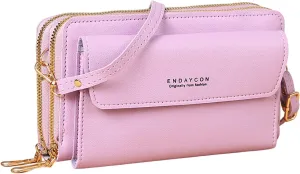 Quilted Crossbody Purses for Women Stadium Crossbody Messenger Bags for Concerts Sporting Events Gifts for Mom(Purple)