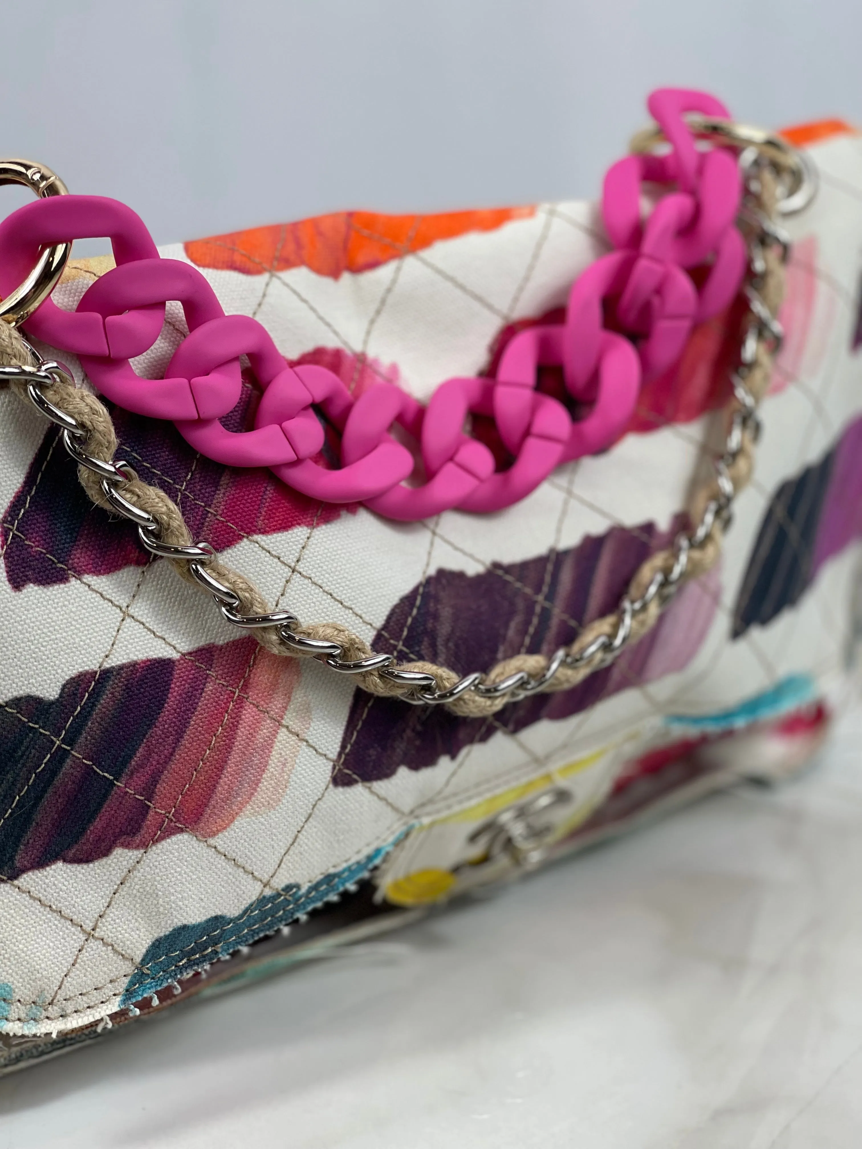 "BUBBLEGUM" Matte Acrylic Top Handle Chain 12”