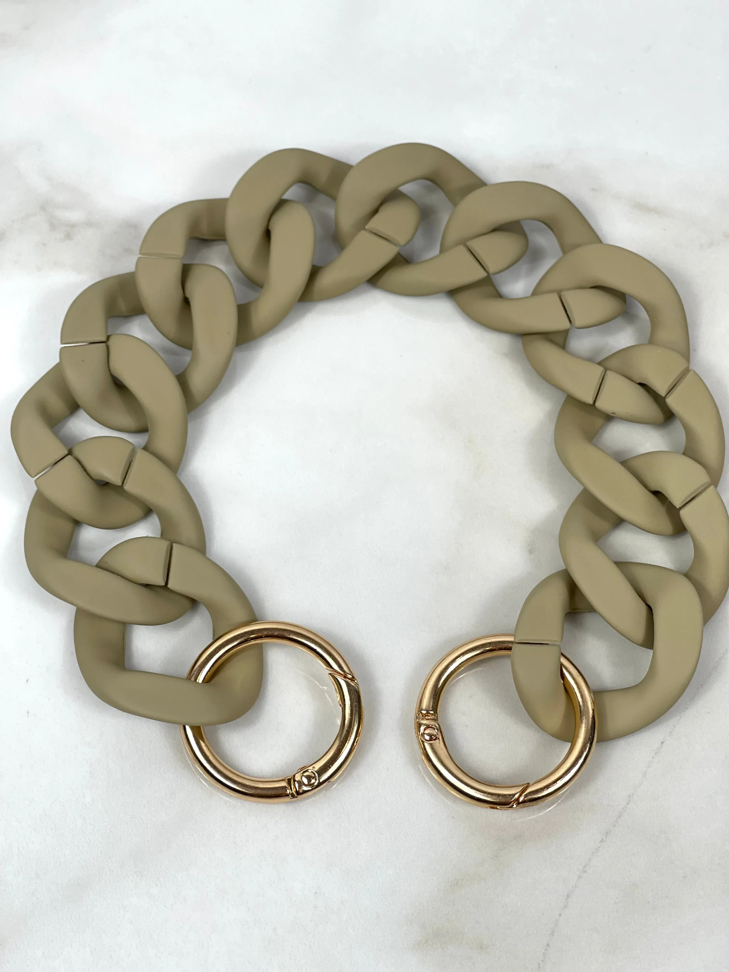 "SUGAR DADDY” Matte Acrylic Top Handle Chain 12"