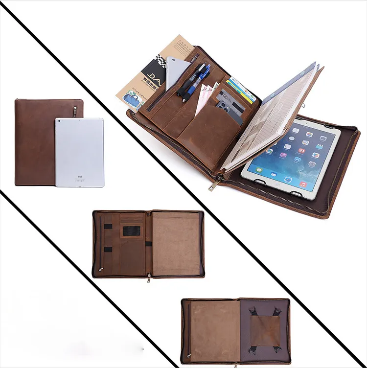 Retro Leather Multi Funcitonal padfolio Case J2110