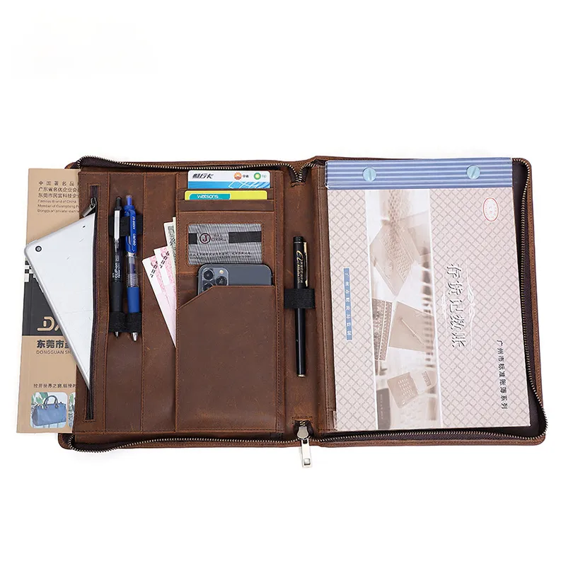 Retro Leather Multi Funcitonal padfolio Case J2110