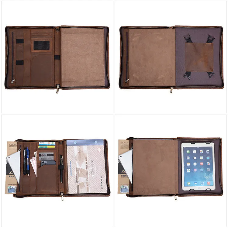 Retro Leather Multi Funcitonal padfolio Case J2110