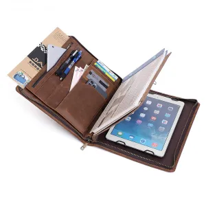 Retro Leather Multi Funcitonal padfolio Case J2110