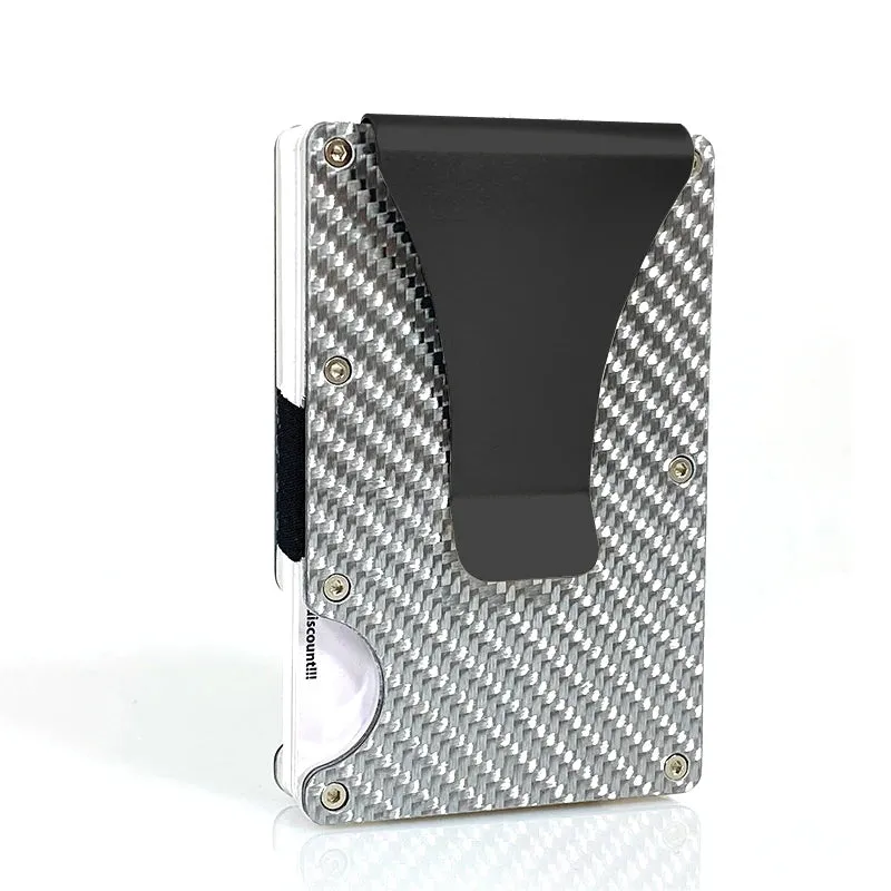 RFID-Blocking Carbon Fiber Aluminum Card Holder Wallet