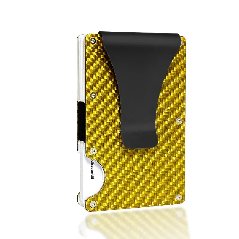 RFID-Blocking Carbon Fiber Aluminum Card Holder Wallet
