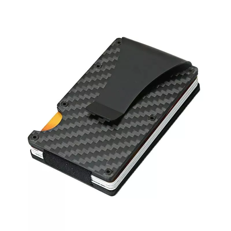 RFID-Blocking Carbon Fiber Aluminum Card Holder Wallet