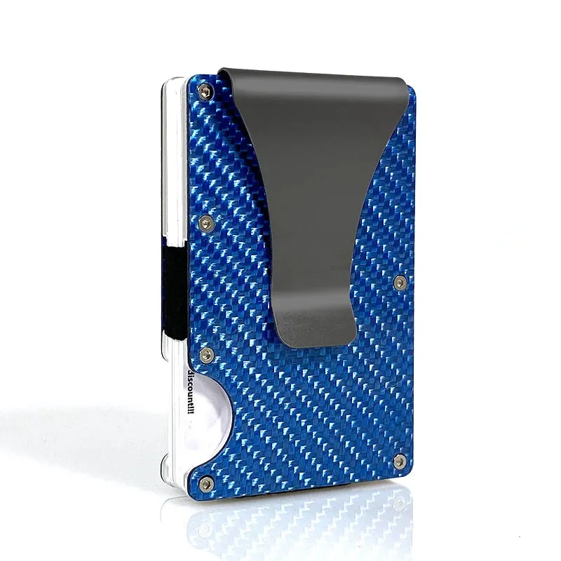 RFID-Blocking Carbon Fiber Aluminum Card Holder Wallet