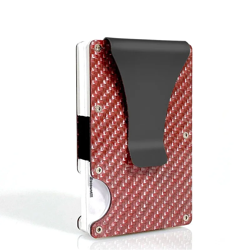 RFID-Blocking Carbon Fiber Aluminum Card Holder Wallet