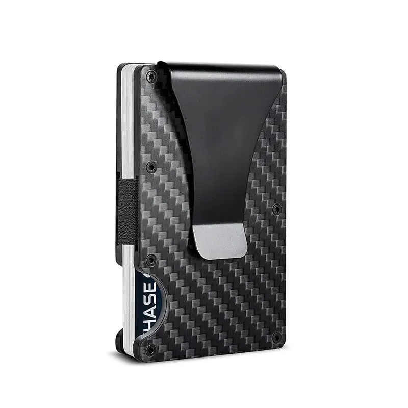 RFID-Blocking Carbon Fiber Aluminum Card Holder Wallet