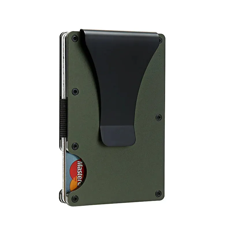 RFID-Blocking Carbon Fiber Aluminum Card Holder Wallet