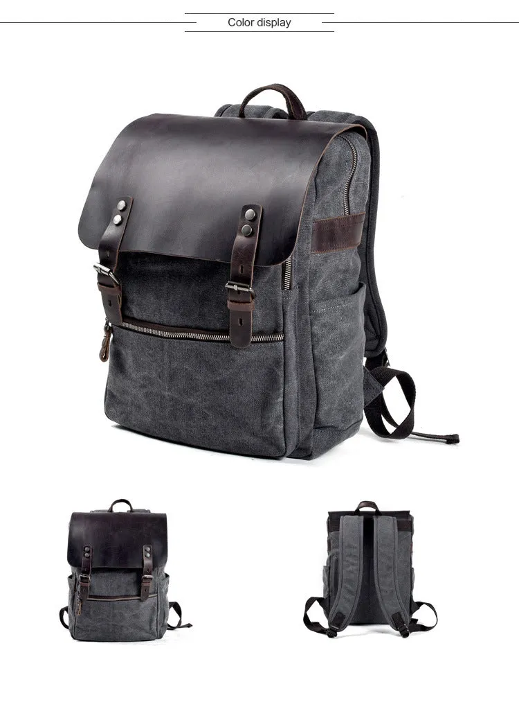 Riza Canvas & Leather Backpack