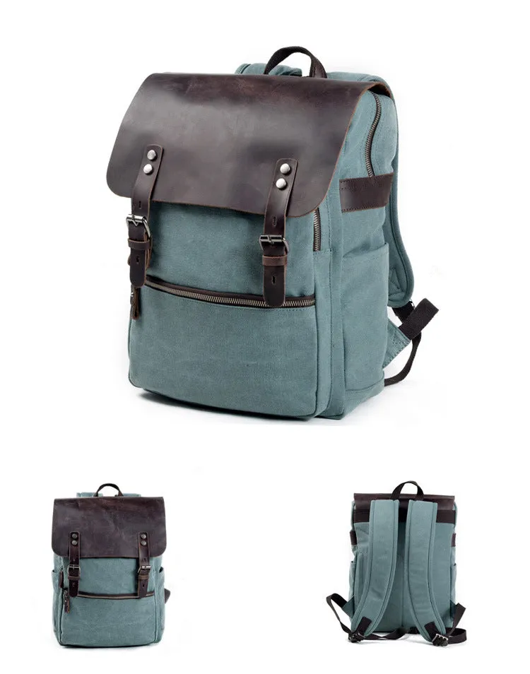 Riza Canvas & Leather Backpack