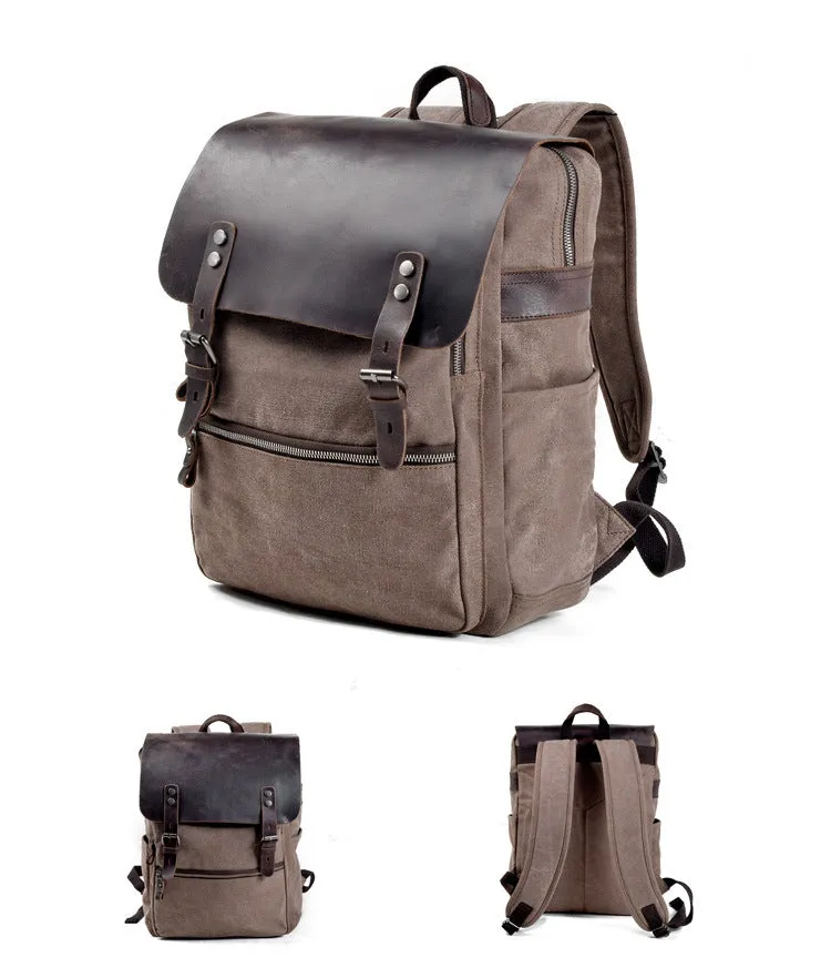 Riza Canvas & Leather Backpack