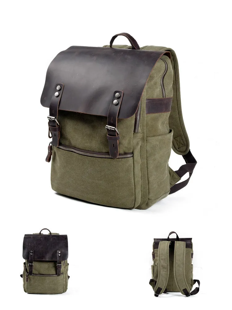 Riza Canvas & Leather Backpack
