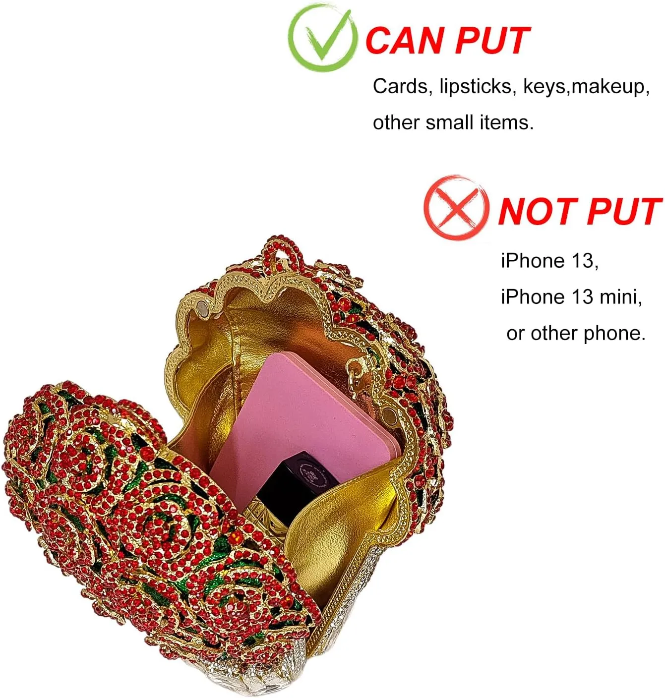Rose Bouquet Shaped Crystal Clutch Flower Evening Bag Women Formal Bridal Party Floral Rhinestone Handbag Purse