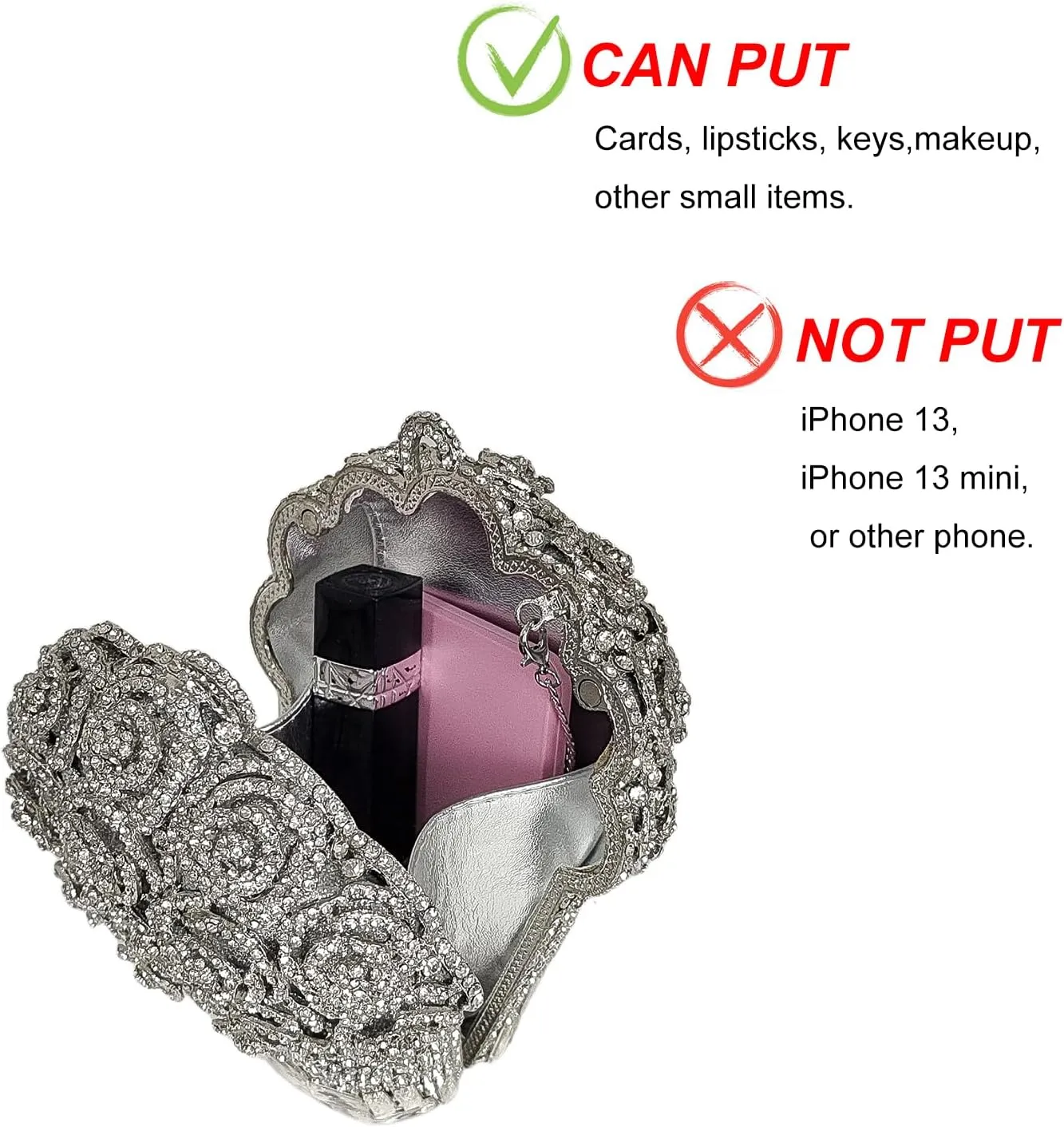 Rose Bouquet Shaped Crystal Clutch Flower Evening Bag Women Formal Bridal Party Floral Rhinestone Handbag Purse