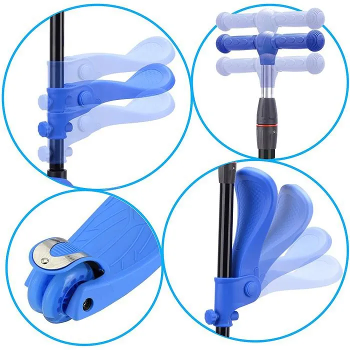 Rugged Racers 2-in-1 Kick Scooter with Removable Seat and LED Wheels