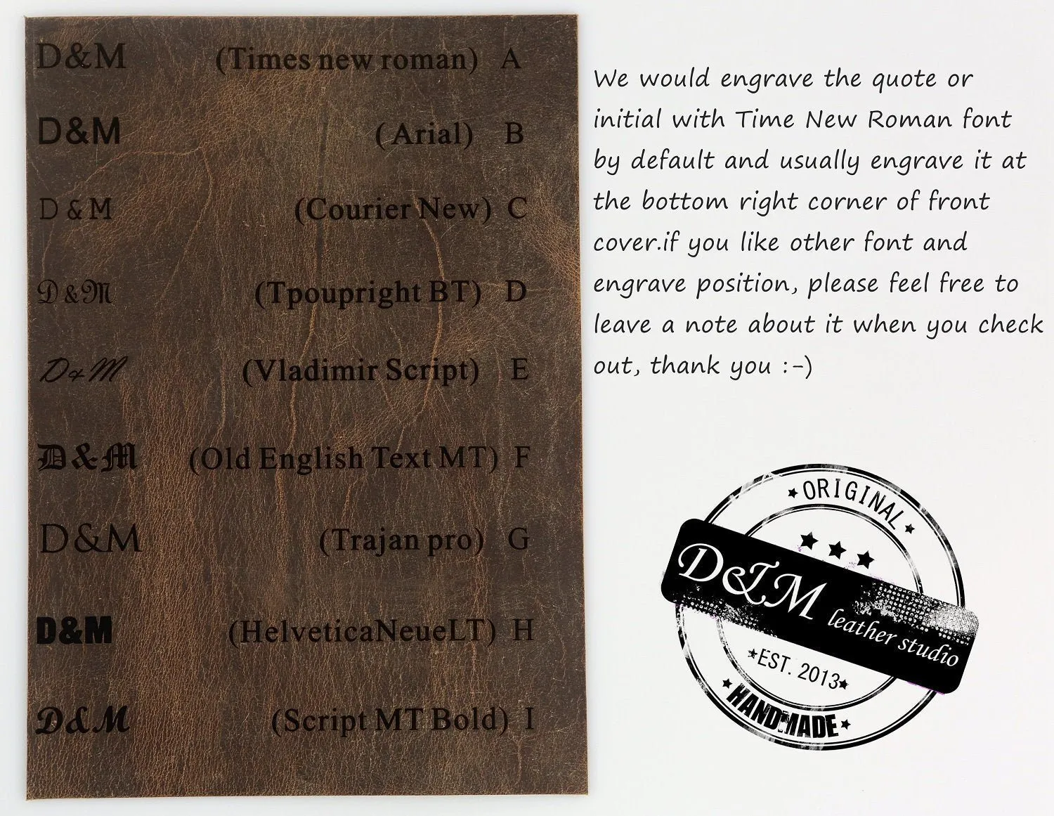 Rustic leather cover case for Panda Planner Pro 8.5 x 11 inch