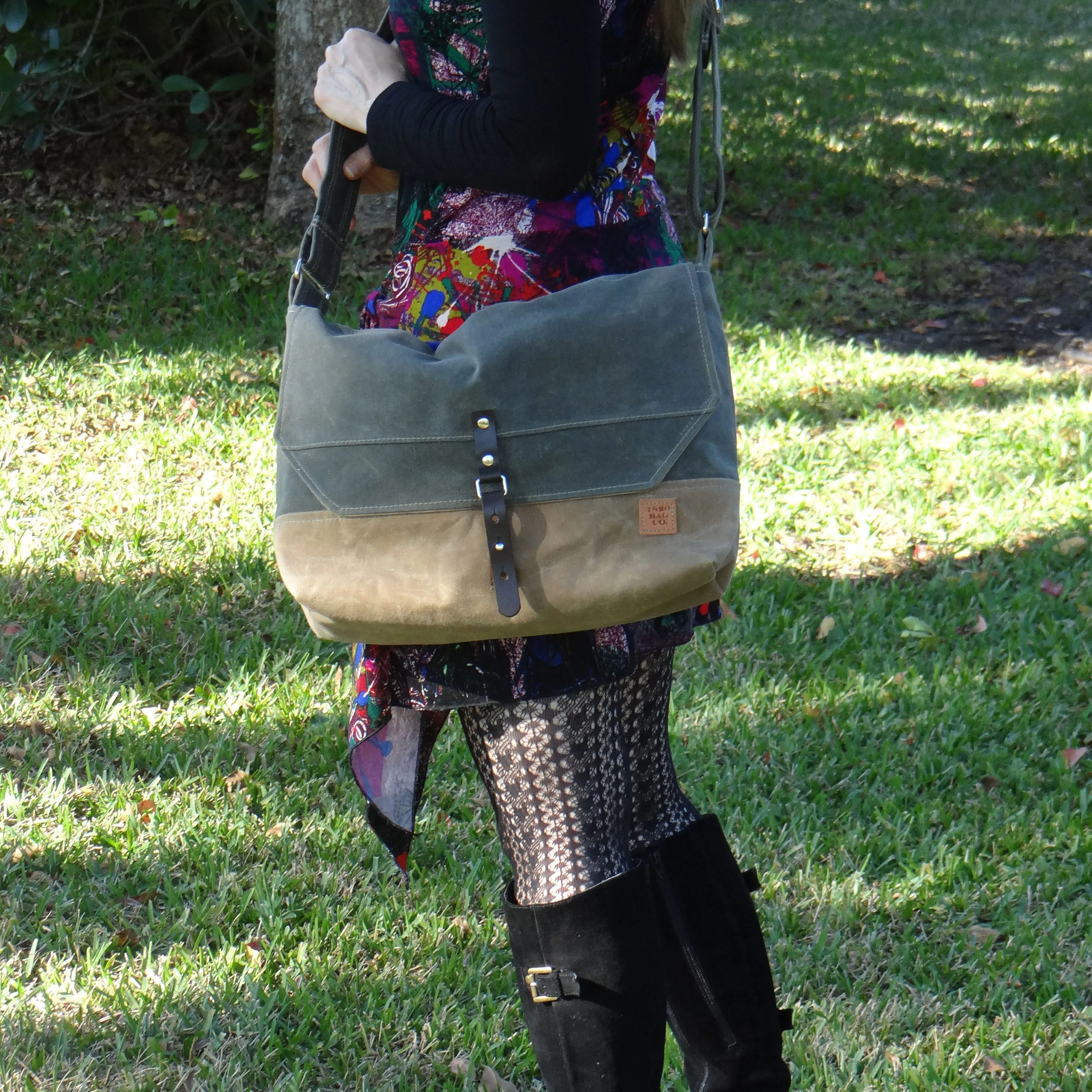 Sanford Waxed Canvas Messenger Bag, Laptop Bag